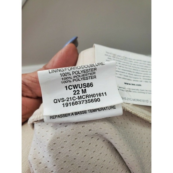 Lee Womens Solid Beige Cotton Regular Fit Mid Rise Mini Casual Skirt Size 22M - Picture 8 of 10